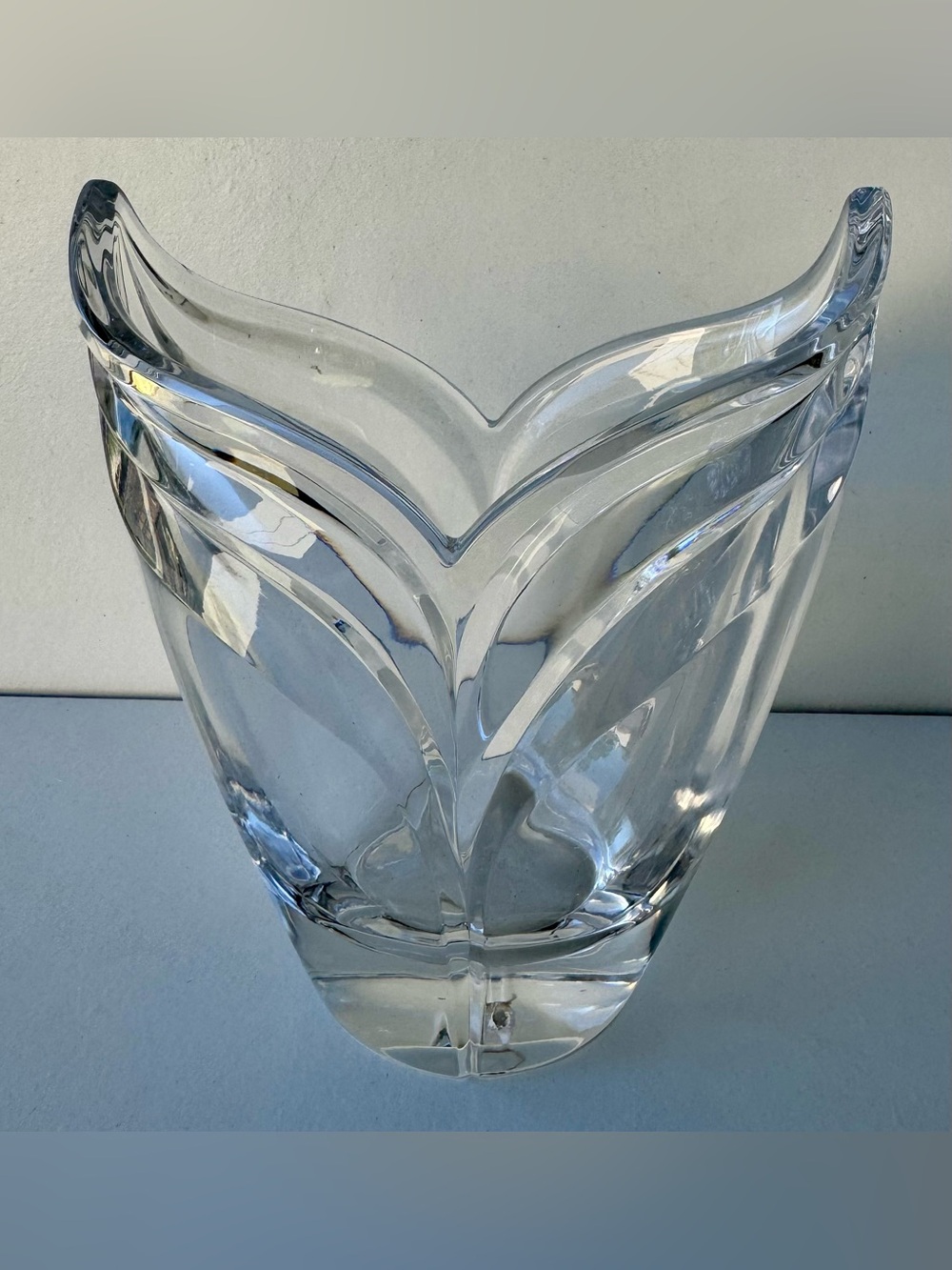 Vintage Marc Aurel Nachtmann Heavy 5.5” Heavy Crystal Tulip Vase